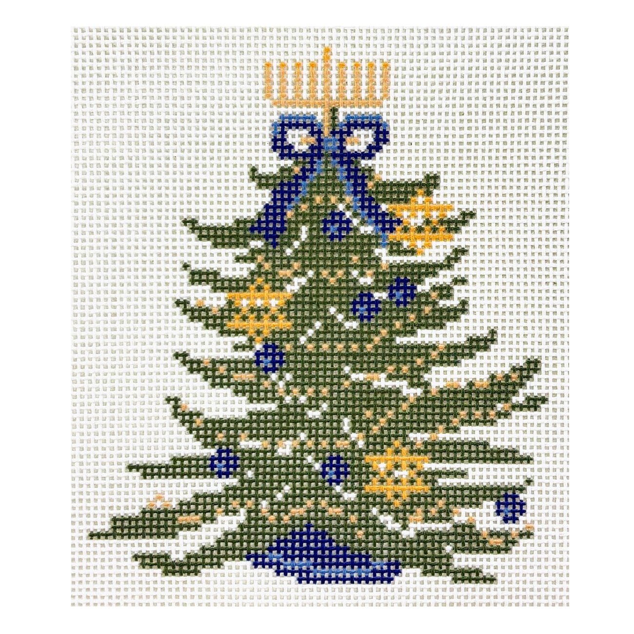 Chrismukkah Tree Painted Canvas KCN Designers  - 1