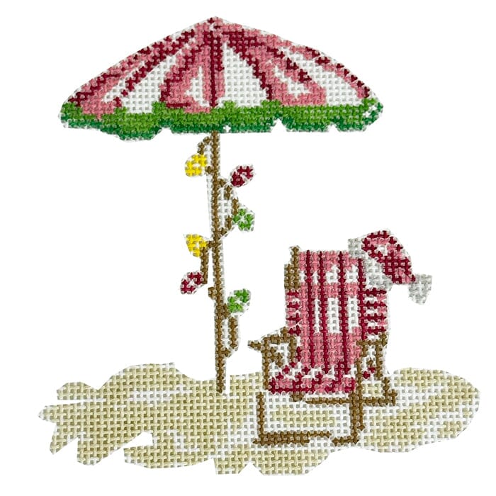 Christmas Beach Chair Painted Canvas KCN Designers 