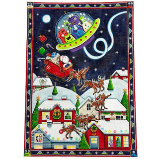 Christmas Eve Encounter on 18 Painted Canvas Rebecca Wood Designs 
