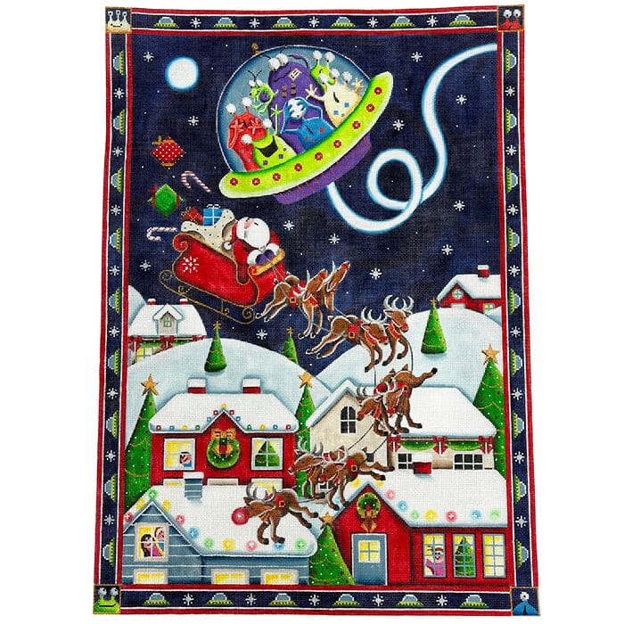 Christmas Eve Encounter on 18 Painted Canvas Rebecca Wood Designs 
