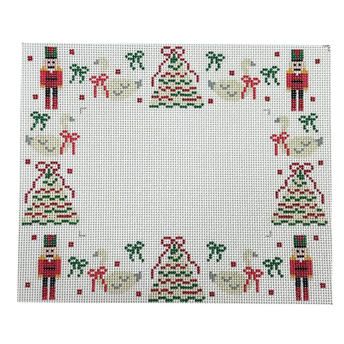 Christmas Frame Painted Canvas Walker's Needlepoint 
