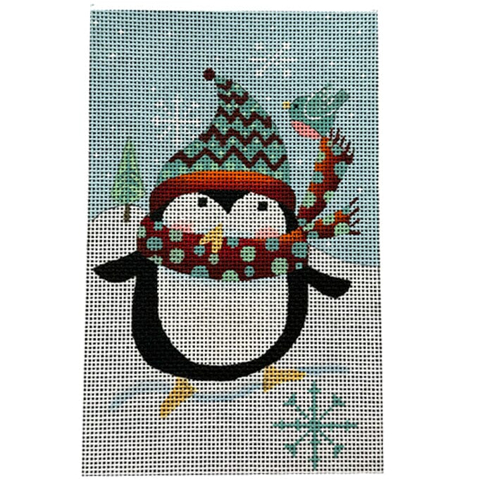 Christmas: Happy Penguin Painted Canvas Painted Pony Designs  - 1