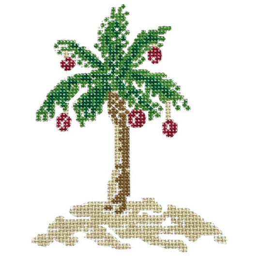 Christmas Palm Tree Painted Canvas KCN Designers 