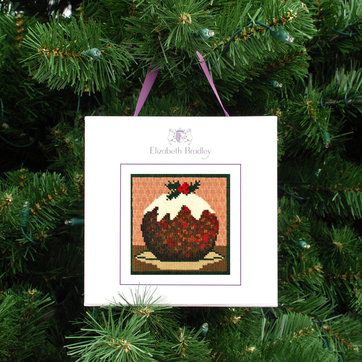 Christmas Pudding Mini Needlepoint Kit Kits Elizabeth Bradley Design  - 2