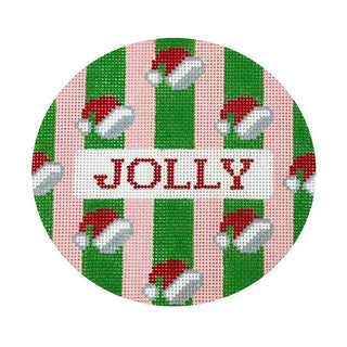 Christmas Round   Jolly Painted Canvas Kangaroo Paw Designs 
