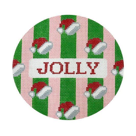 Christmas Round - Jolly Painted Canvas Kangaroo Paw Designs 