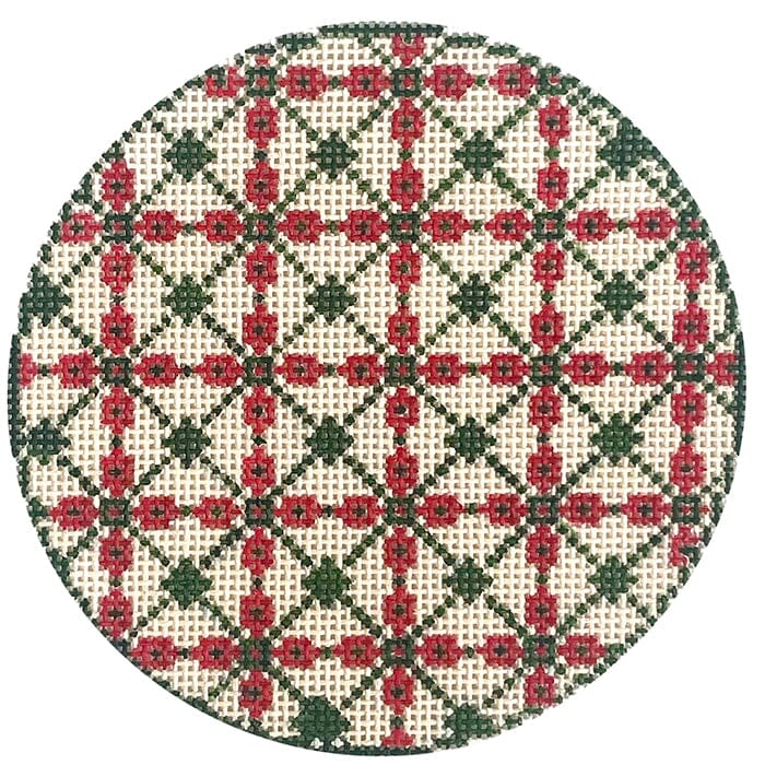 Christmas Shelby Round Painted Canvas Atlantic Blue Canvas 

