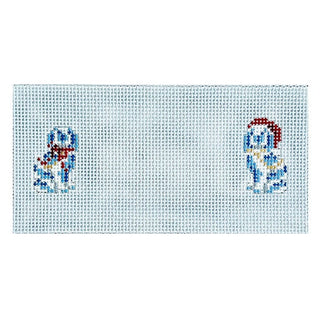 Christmas Staffordshire Dog Clutch Insert Painted Canvas The Gingham Stitchery 
