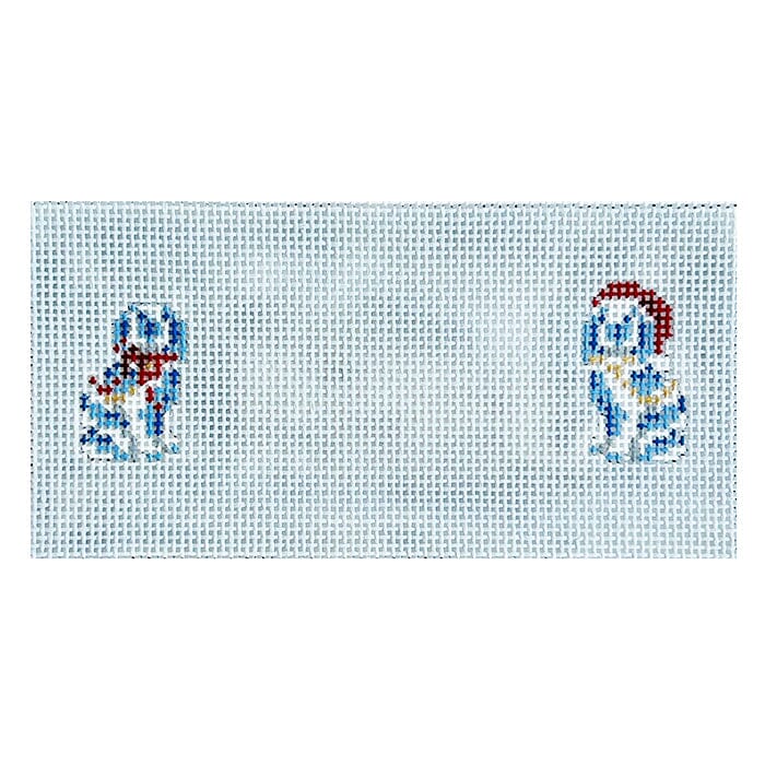 Christmas Staffordshire Dog Clutch Insert Painted Canvas The Gingham Stitchery 
