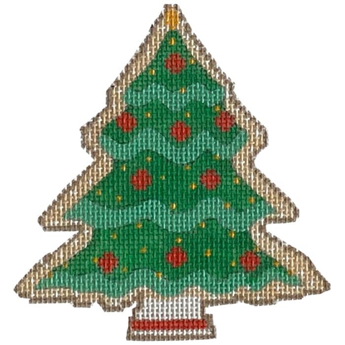 Christmas Tree Christmas Cookie Painted Canvas Danji Designs  - 1