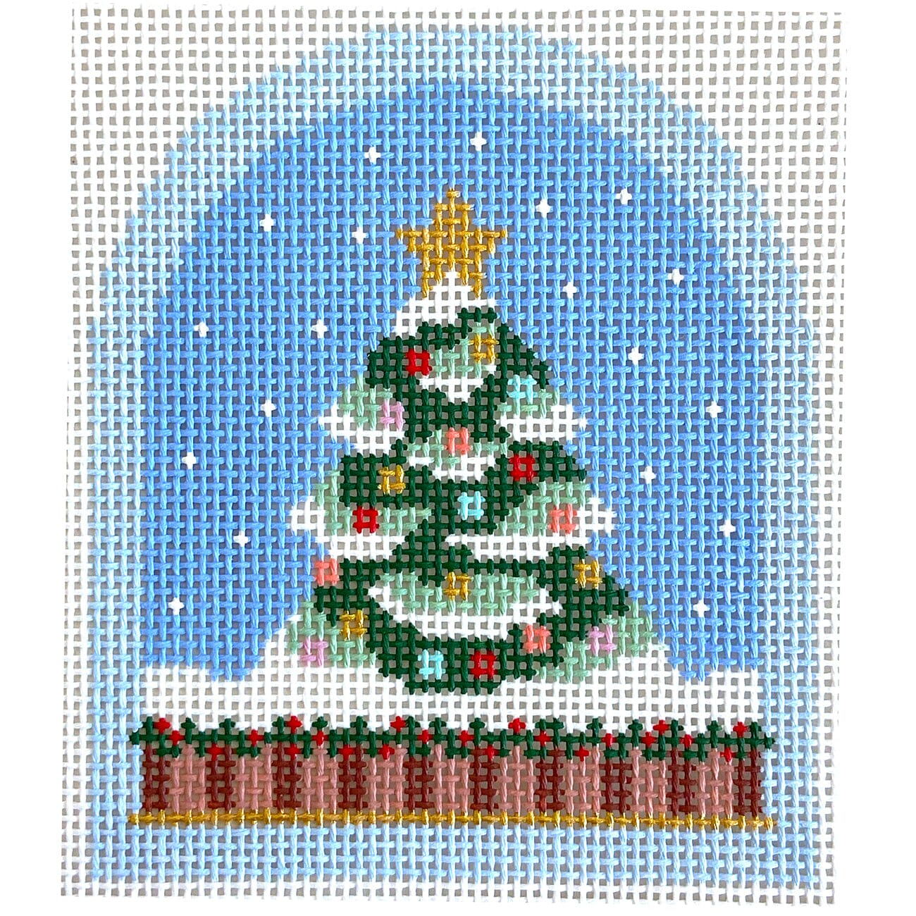 Christmas Tree Snow Globe Painted Canvas Coco Frank Studio 
