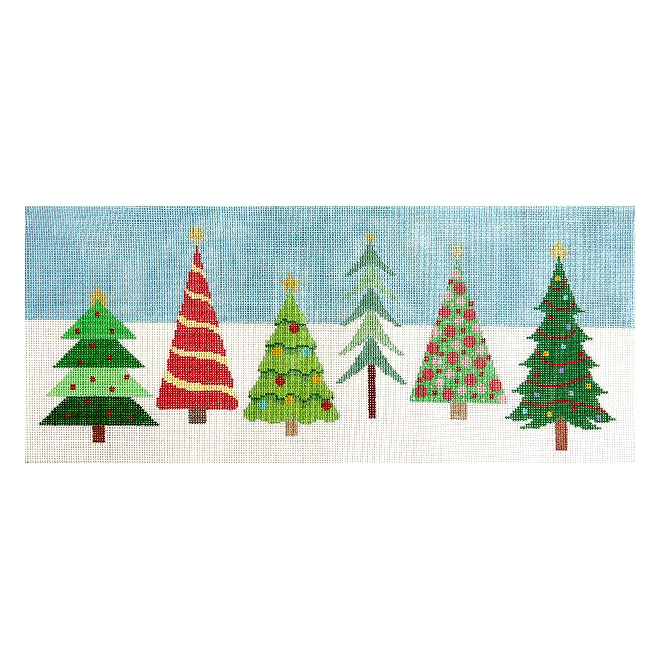 Christmas Trees, Bolster Painted Canvas Susan Roberts Needlepoint Designs Inc.  - 1