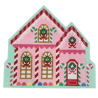 Christmas Village Peppermint House Painted Canvas Le Point Studio 
