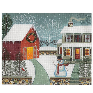 Christmas/Winter Landscape: Winter Welcome Painted Canvas Painted Pony Designs 
