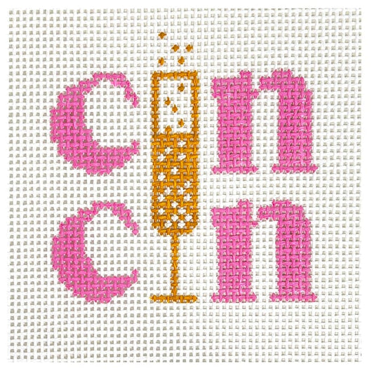 Cin Cin Square 4" Painted Canvas Love MHB Studio 