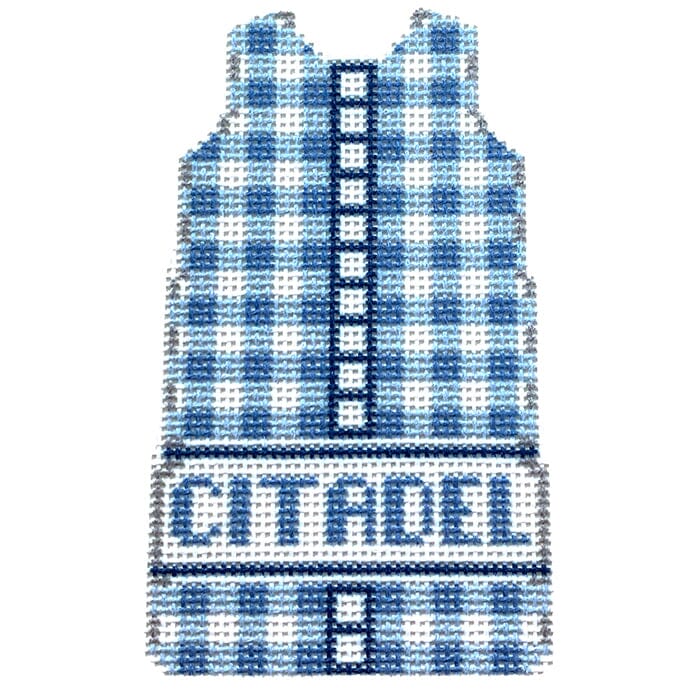 Citadel Gingham Mini Shift Printed Canvas Two Sisters Needlepoint 