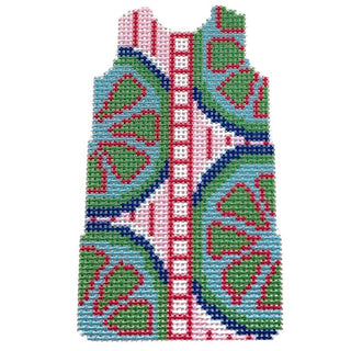 Citrus Shift on 13 Printed Canvas Two Sisters Needlepoint 
