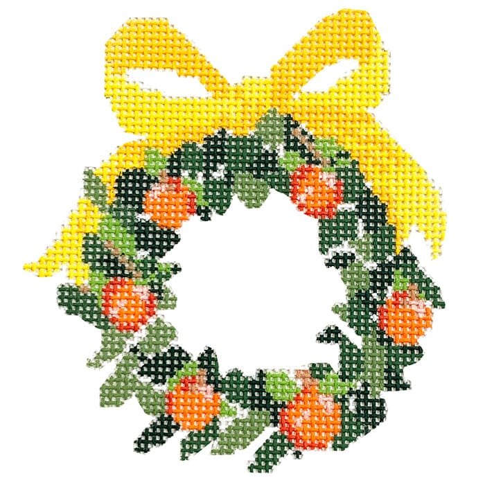 Citrus Wreath Painted Canvas KCN Designers 