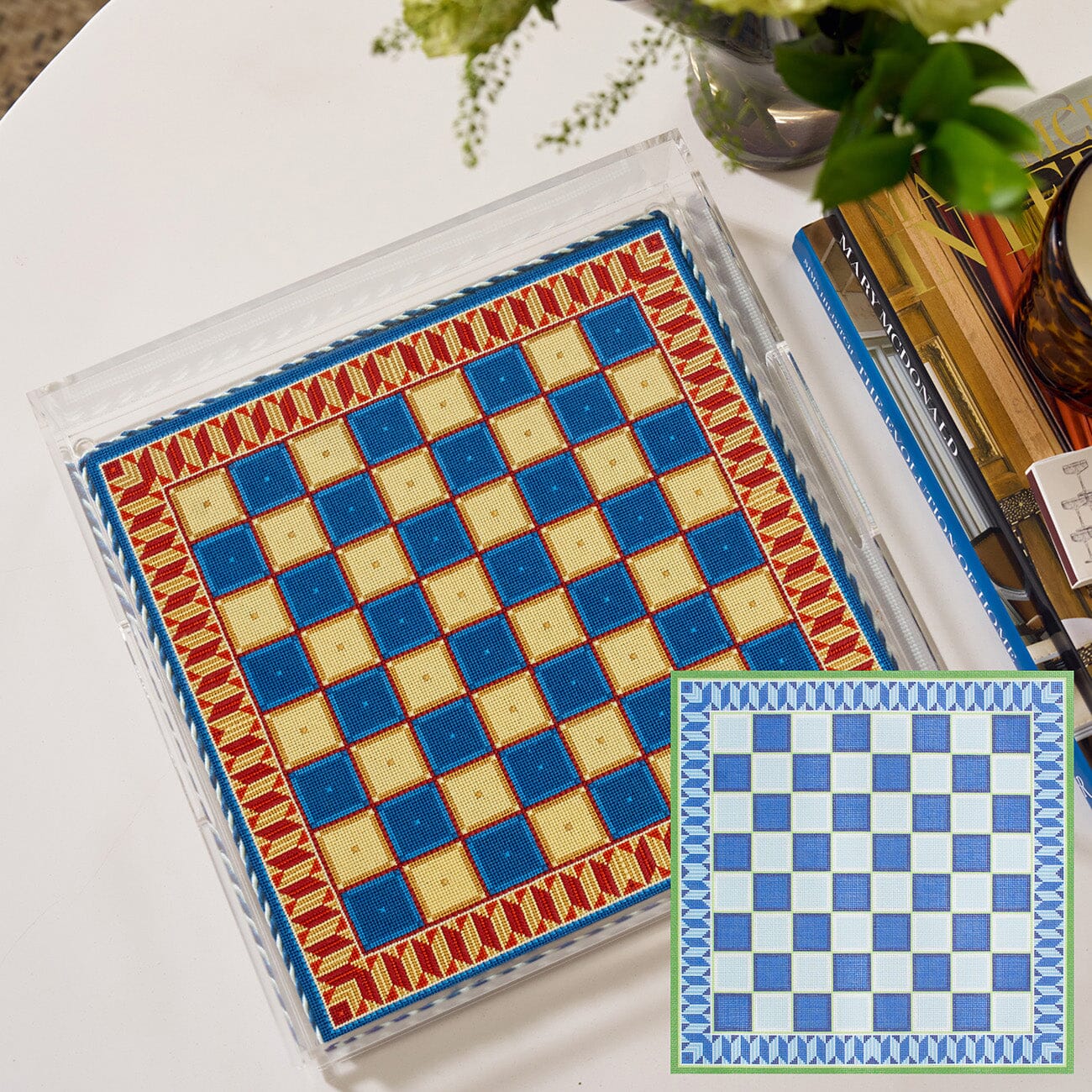 Classic Chessboard Printed Canvas Kirk & Bradley 
