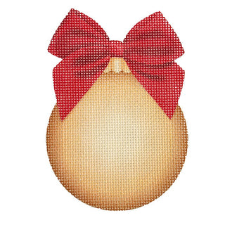 Classic Glass Ornament   Gold Printed Canvas Pepperberry Designs 
