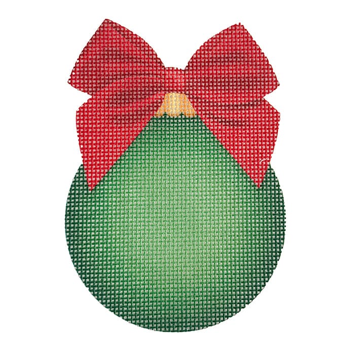 Classic Glass Ornament - Green Printed Canvas Pepperberry Designs 