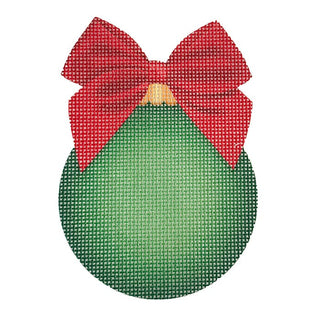 Classic Glass Ornament   Green Printed Canvas Pepperberry Designs 

