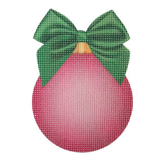 Classic Glass Ornament   Pink Printed Canvas Pepperberry Designs 
