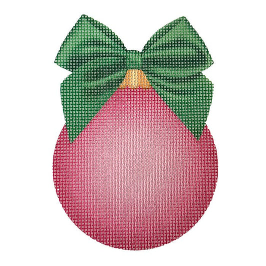 Classic Glass Ornament - Pink Printed Canvas Pepperberry Designs 