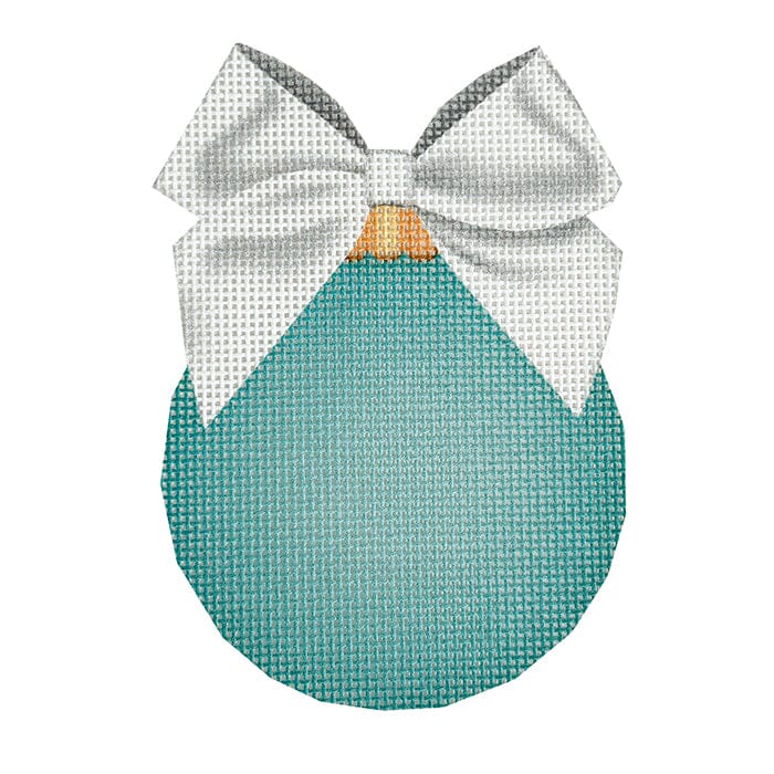 Classic Glass Ornament - Robins Egg Blue Printed Canvas Pepperberry Designs 