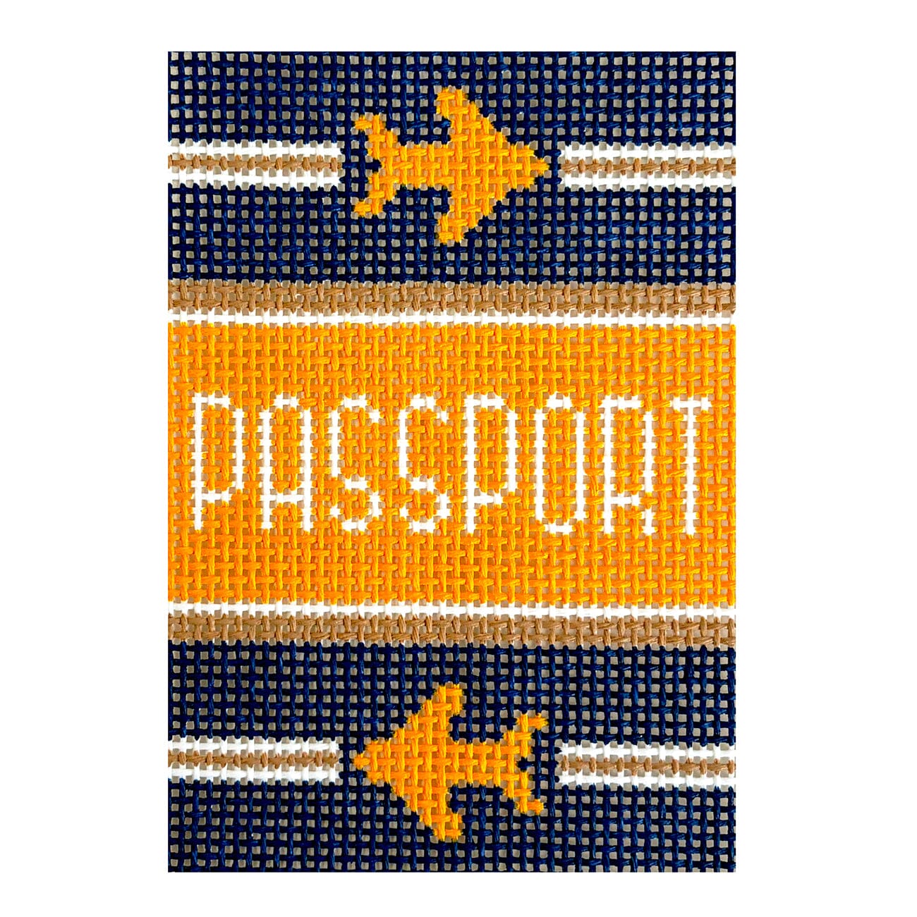 Classic Passport Insert, Navy Painted Canvas Love MHB Studio  - 1