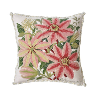 Clematis Needlepoint Kit Kits Elizabeth Bradley Design Cream 
