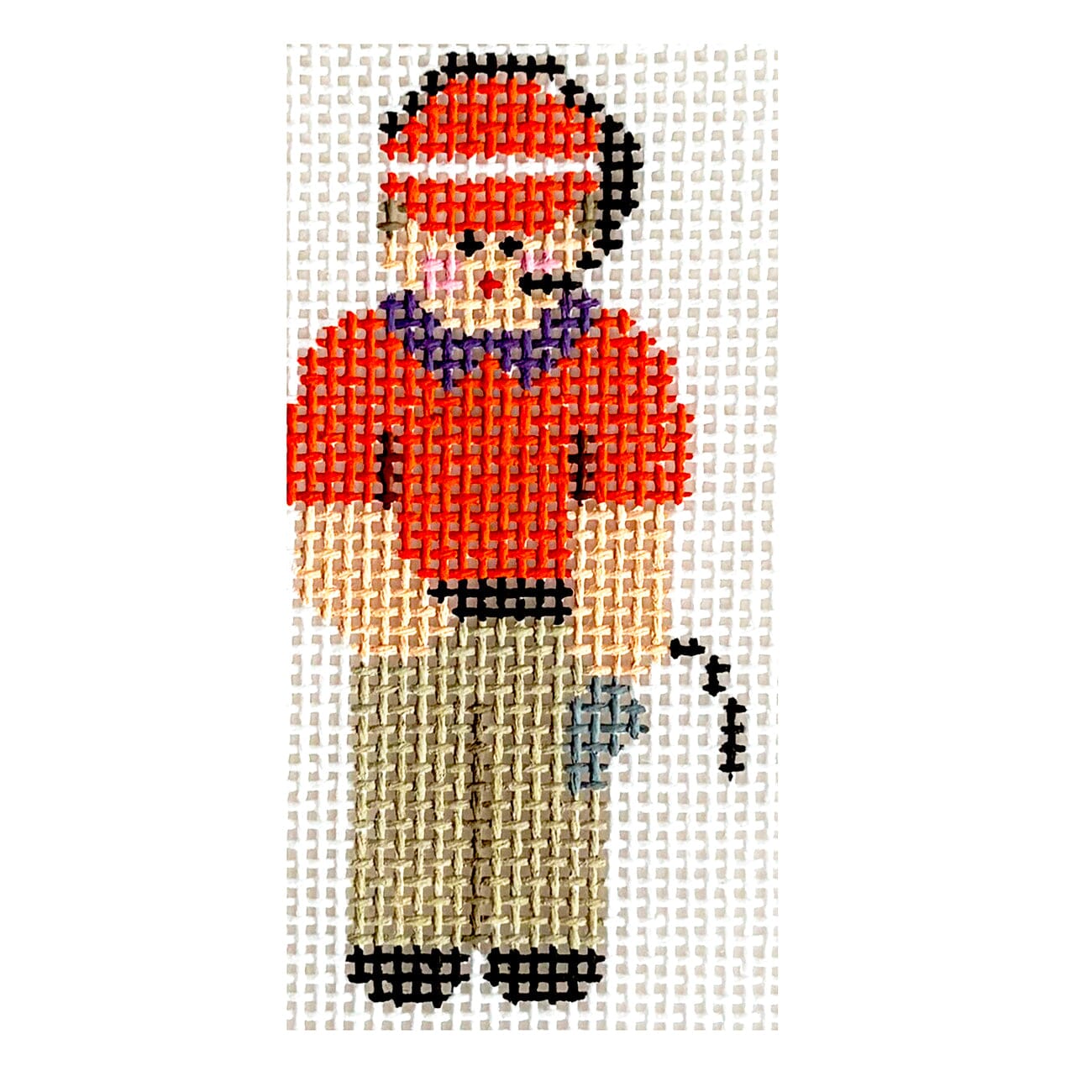 Clemson Coach Dabo   Tiny Figures Painted Canvas Kathy Schenkel Designs  - 1