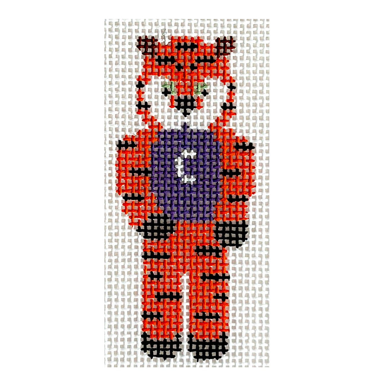 Clemson Mascot   Tiny Figures Painted Canvas Kathy Schenkel Designs  - 1