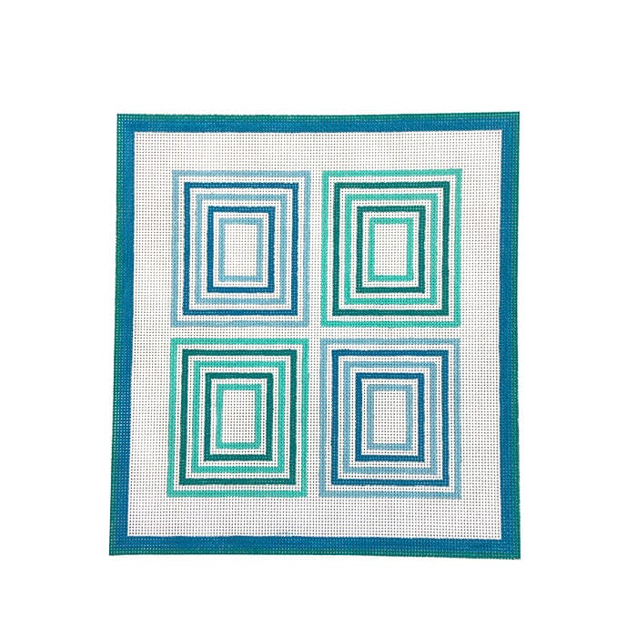 Coastal Canvas   Aqua Painted Canvas Initial K Studio  - 1