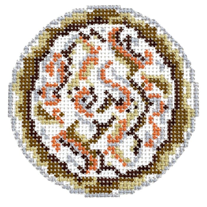 Coconut Pie Round Painted Canvas KCN Designers 
