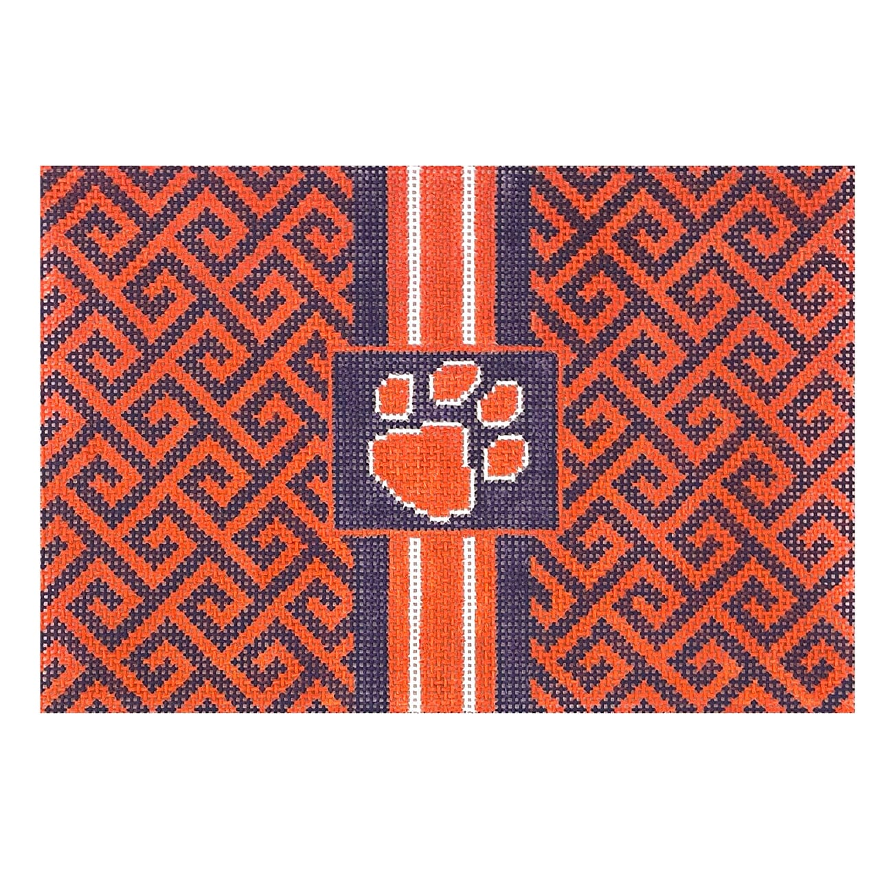 College Clutch   Clemson Tigers Painted Canvas Kristine Kingston  - 1