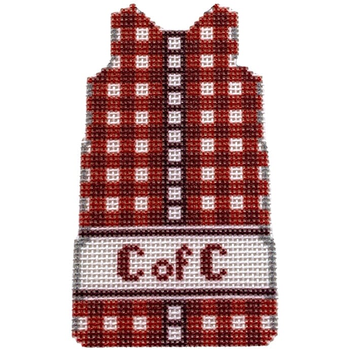 College of Charleston Gingham Mini Shift Printed Canvas Two Sisters Needlepoint 