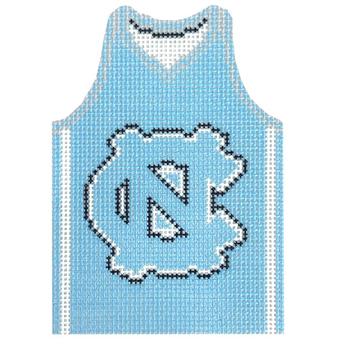 Collegiate Basketball Jersey   UNC Painted Canvas Hedgehog Needlepoint 
