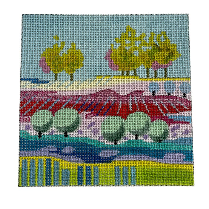 Colorful Landscape with Trees Insert Painted Canvas Colors of Praise 
