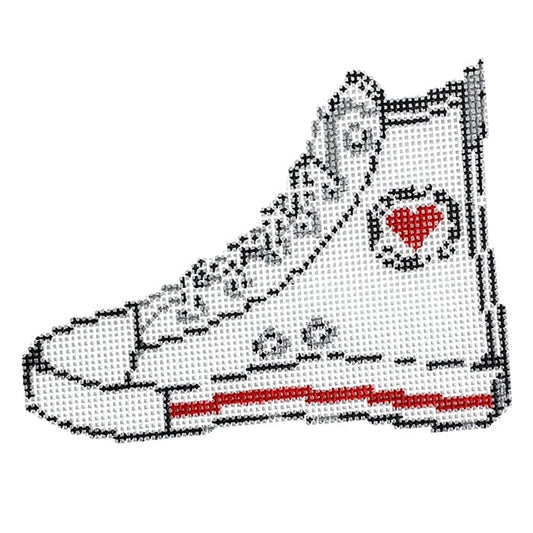 Converse Sneaker - white Painted Canvas Audrey Wu Designs 