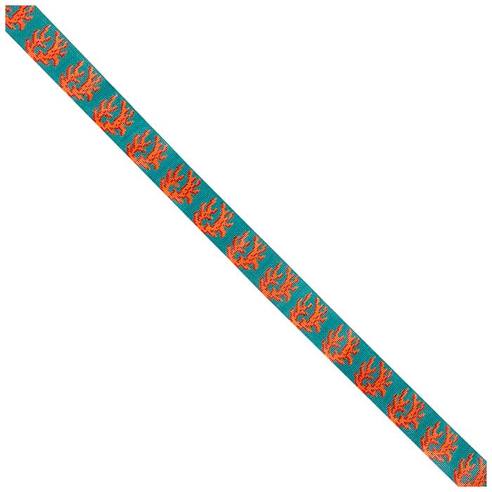 Coral on tourquoise belt Painted Canvas HSN Designs 