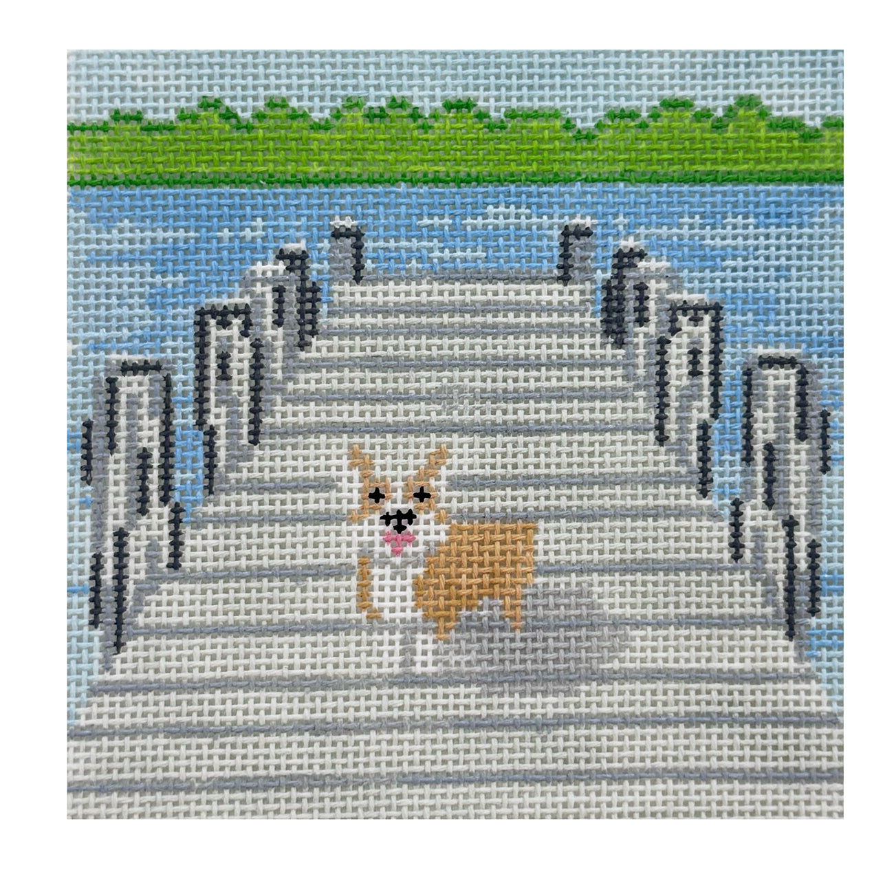 Corgi on a Dock 4x4 - 1