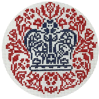 Coronation Emblem Painted Canvas The Gingham Stitchery 
