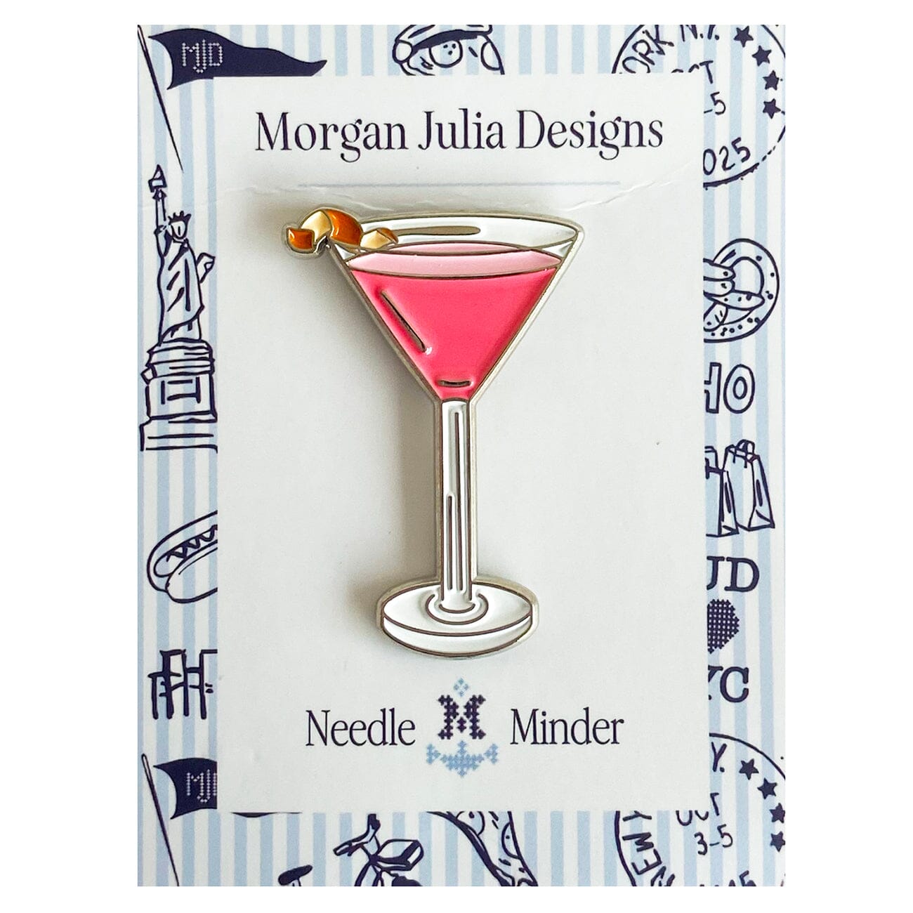 Cosmo Cocktail Needleminder Painted Canvas Morgan Julia Designs  - 1