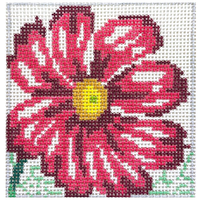 Cosmos Coaster 1   Ruby Painted Canvas Jean Smith  - 1