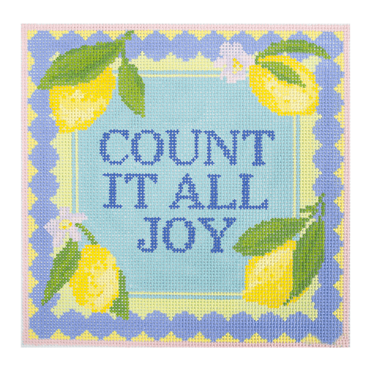 Count It All Joy: James 1:2 3 Painted Canvas Atlantic Blue Canvas  - 1
