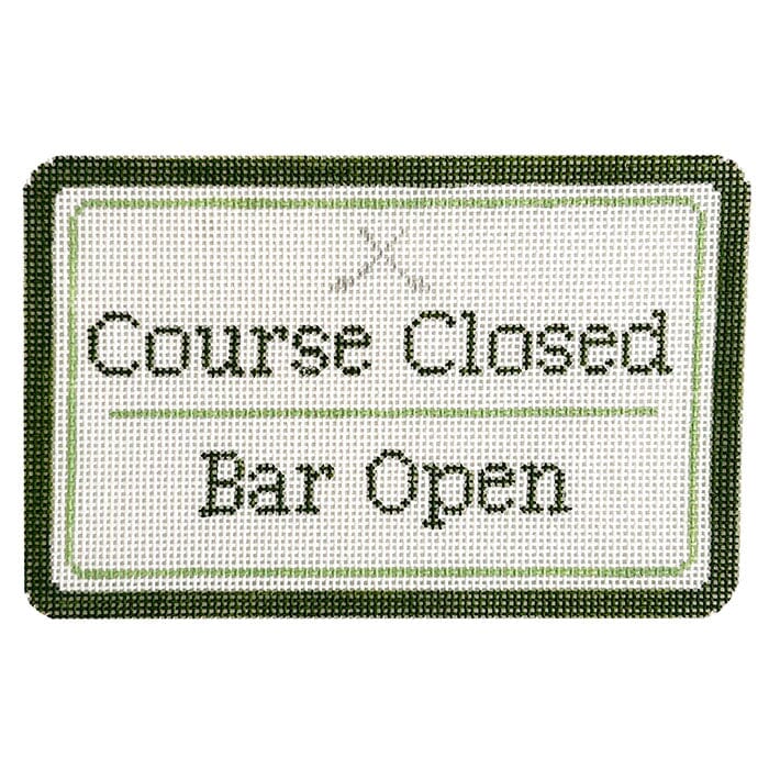 Course Closed - Golf Painted Canvas Atlantic Blue Canvas 