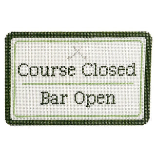Course Closed   Golf Painted Canvas Atlantic Blue Canvas 
