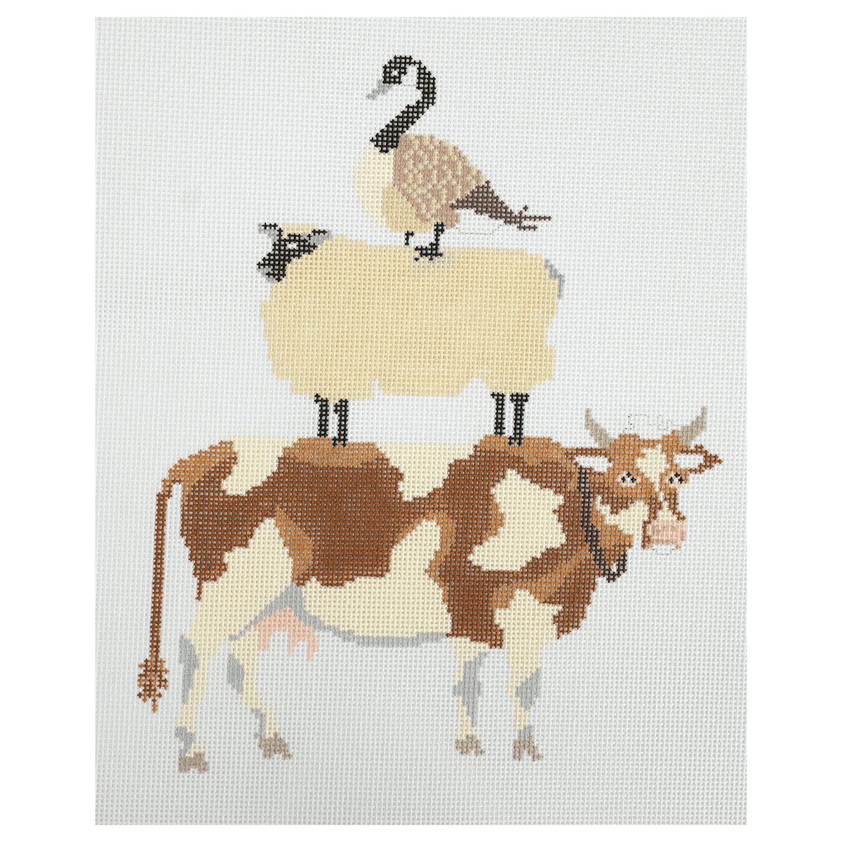 Cow Sheep Goose Printed Canvas PIP & Roo  - 1