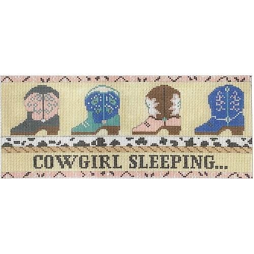 Cowgirl Sleeping Painted Canvas Funda Scully 